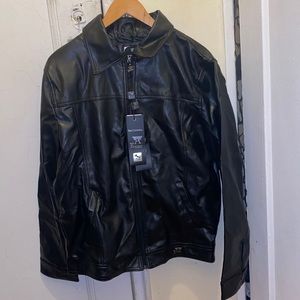 Large leather jacket. New with tags. Never used.